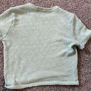 RSQ Green Cuffed Sleeve Crop Top